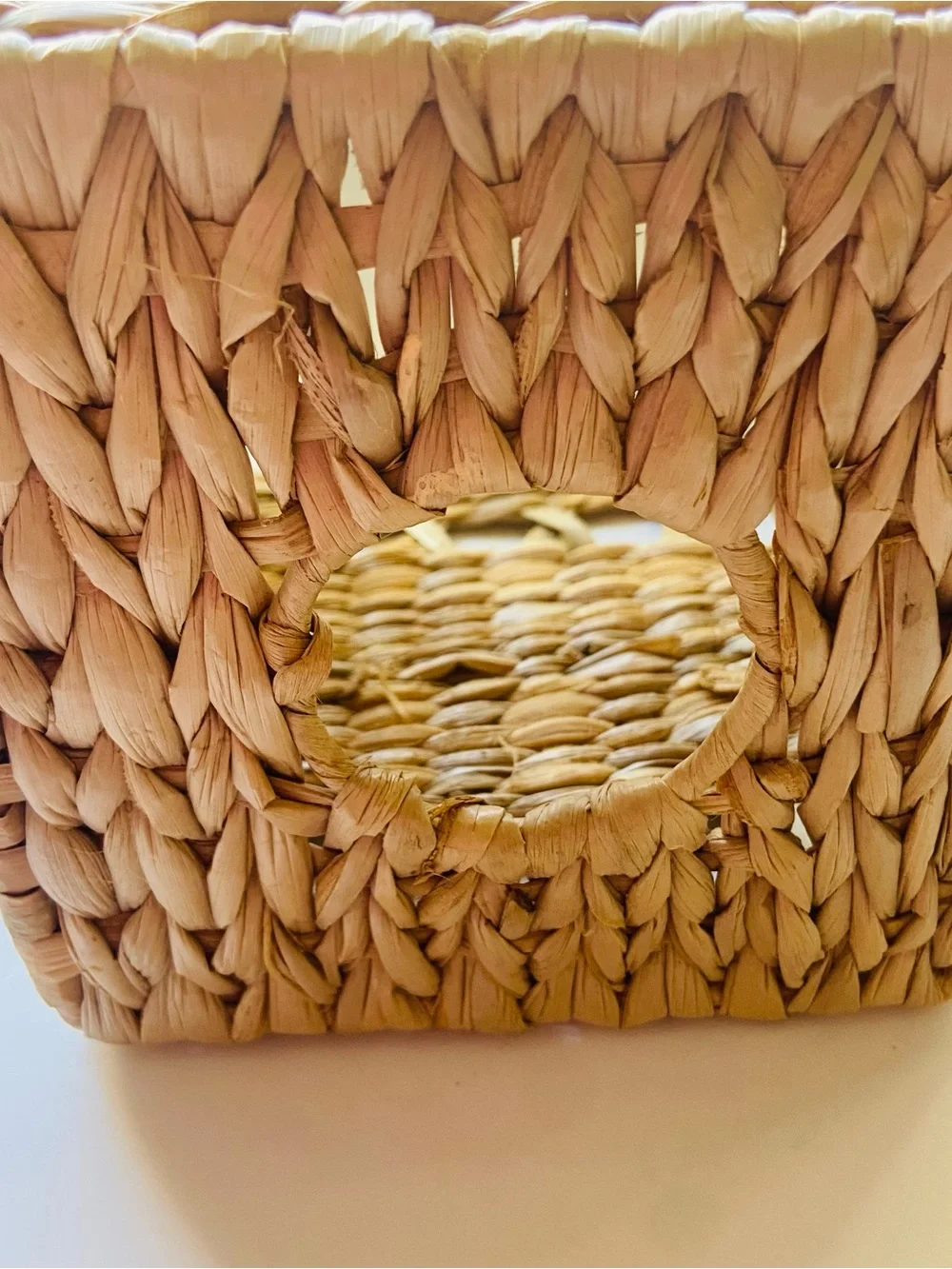 Boho Natural Woven Square Basket (Vase, Plant Stand, or Tissue Box)